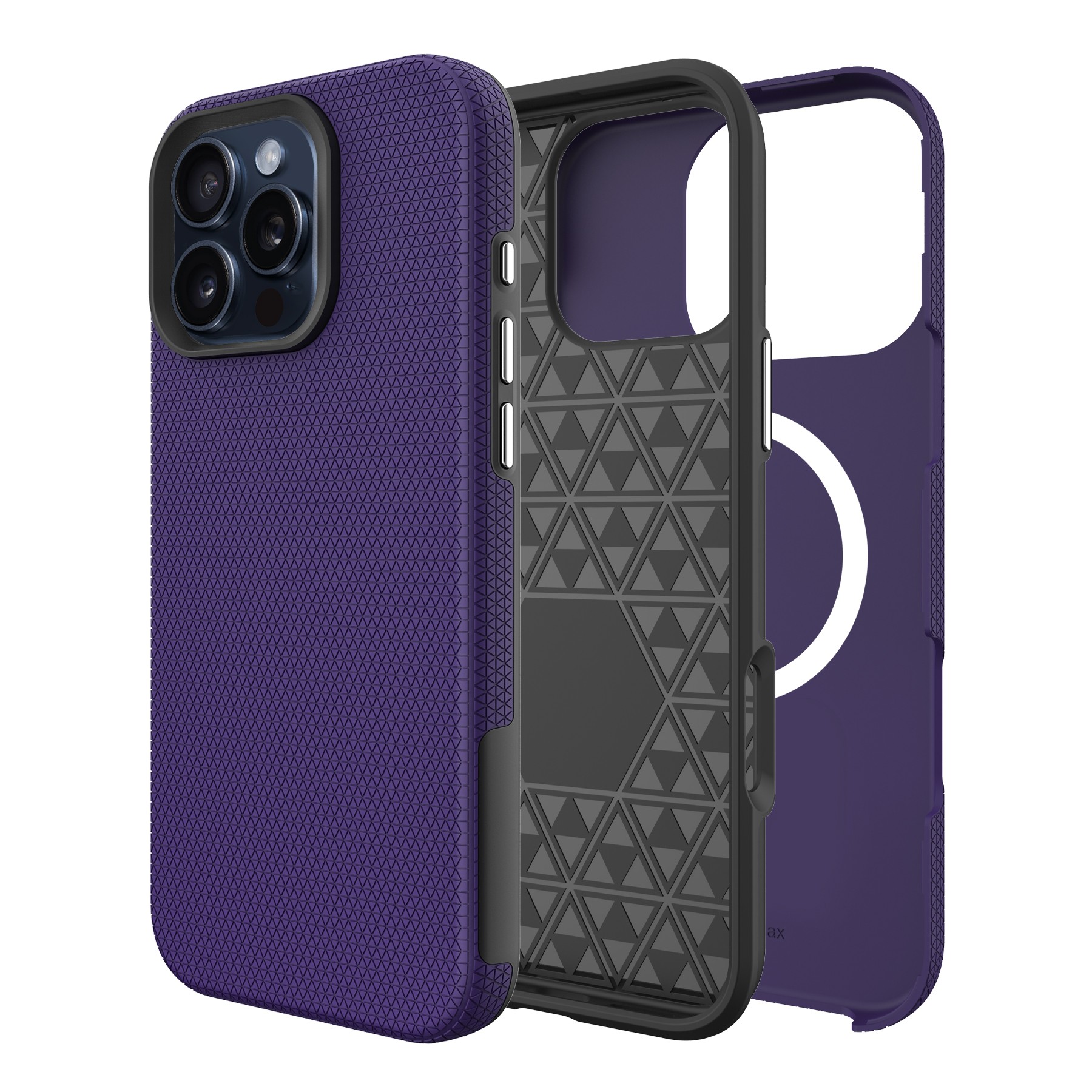 Dėklas Perfectionists Triangle Mag Case Apple iPhone 12/12 Pro violetinis