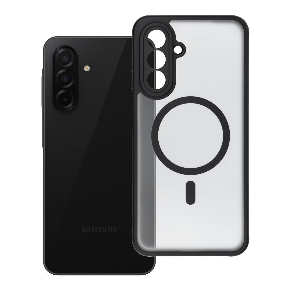 FULL MATTE MAG COVER dėklas telefonui, suderinamas su MagSafe, skirtas SAMSUNG A26 juodas
