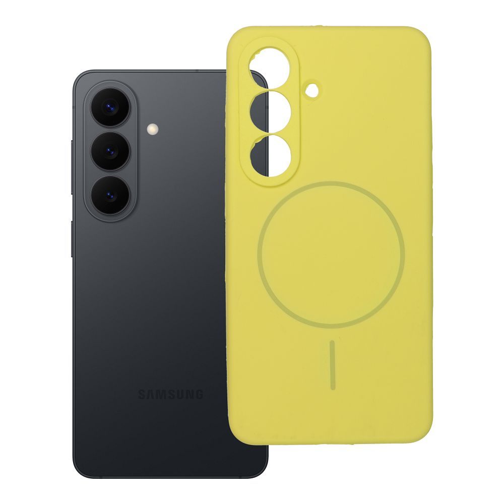 Dėklas SILIKONAS 2mm, skirtas SAMSUNG S26, suderinamas su MagSafe lemon