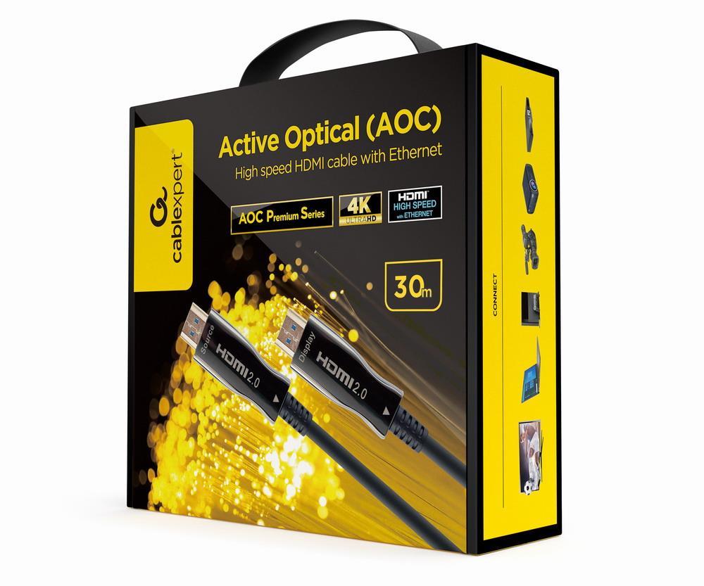 Kabelis HDMI-HDMI 30M AOC/CCBP-HDMI-AOC-30M-02 GEMBIRD