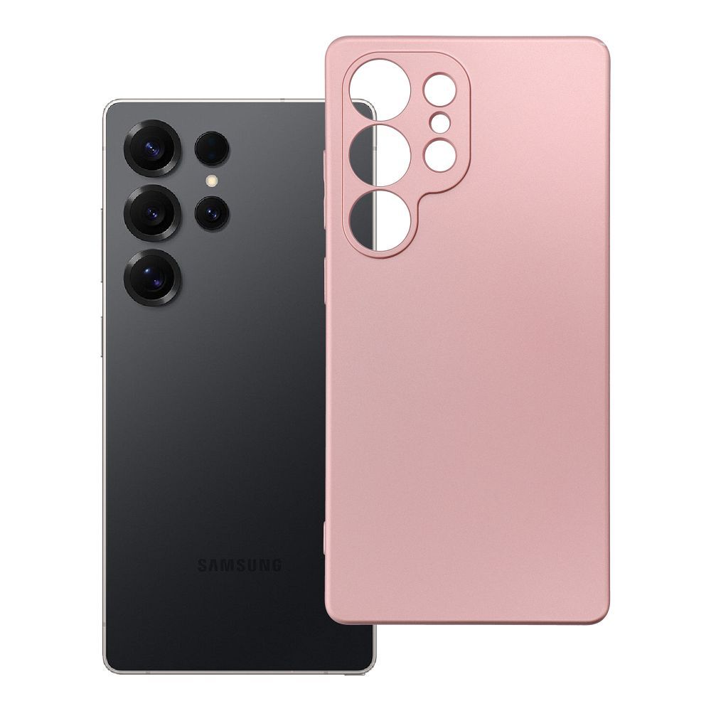 METALLIC dėklas telefonui SAMSUNG S25 Ultra rožinis