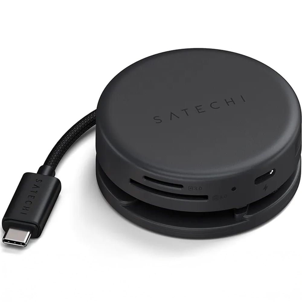 Adapteris HUB 7in1 USB C Satechi Multiport ST-POTG7C vidurnakčio juoda