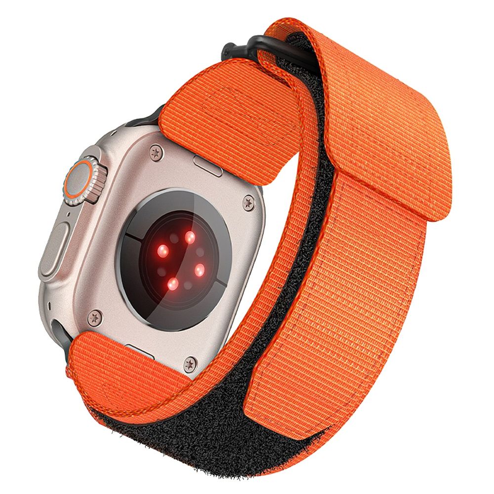 FORCELL F-DESIGN FA05 nailoninis dirželis APPLE laikrodžiui 38 / 40 / 41 mm oranžinis