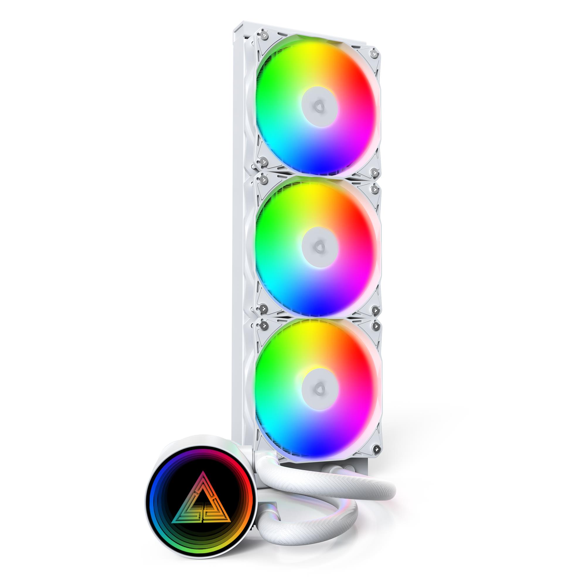 Procesoriaus aušintuvas Montech Lightflow ARGB 360 baltas