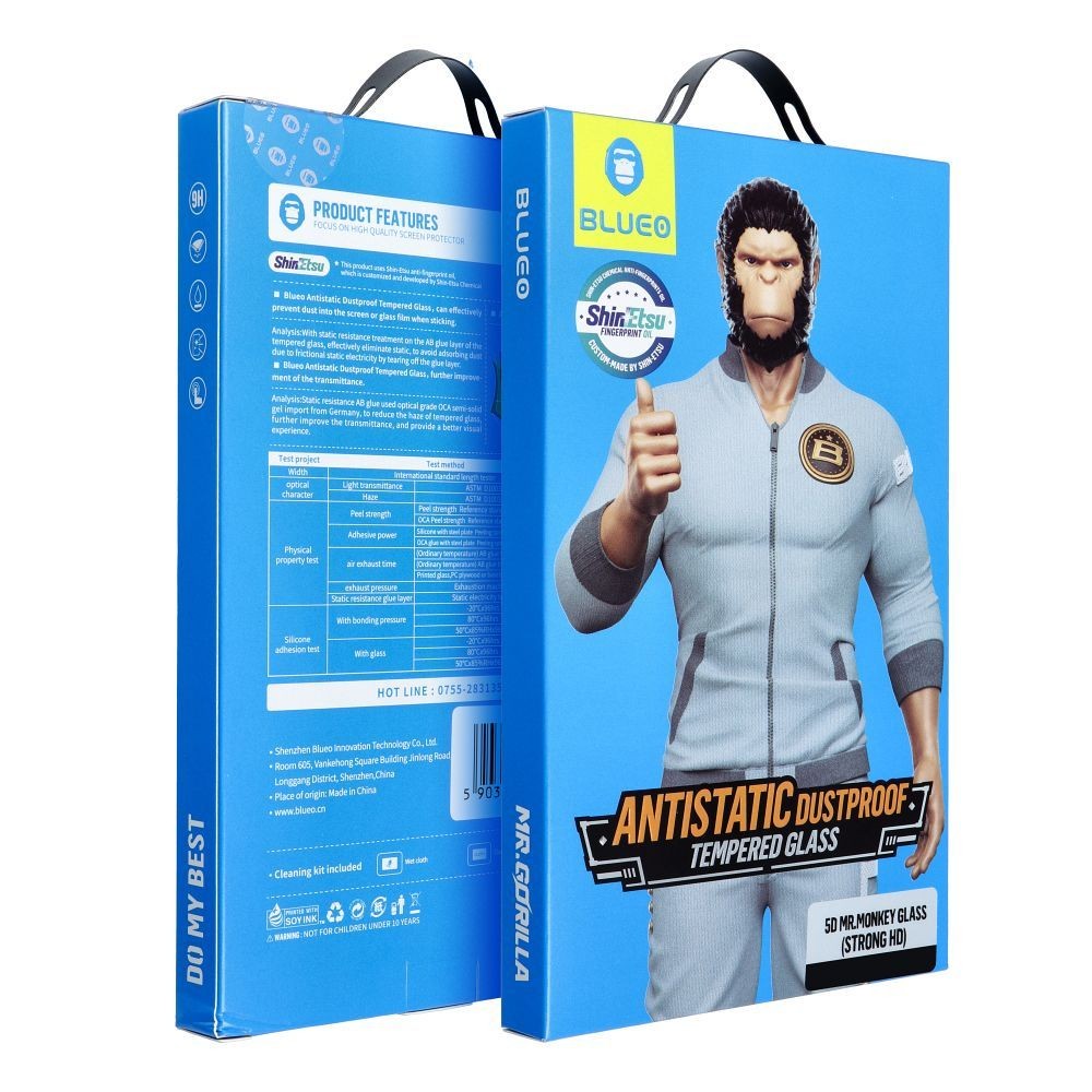 LCD apsauginis stikliukas 5D Mr. Monkey Glass (Strong Lite) Samsung S938 S25 Ultra juodas