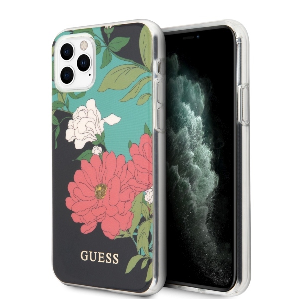 Guess GUHCN58IMLFL01 iPhone 11 Pro juodas/juodas N°1 Gėlių kolekcija