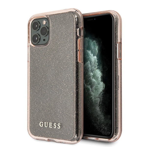 Guess GUHCN58PCGLPI iPhone 11 Pro розовый/розовый жёсткий чехол Glitter