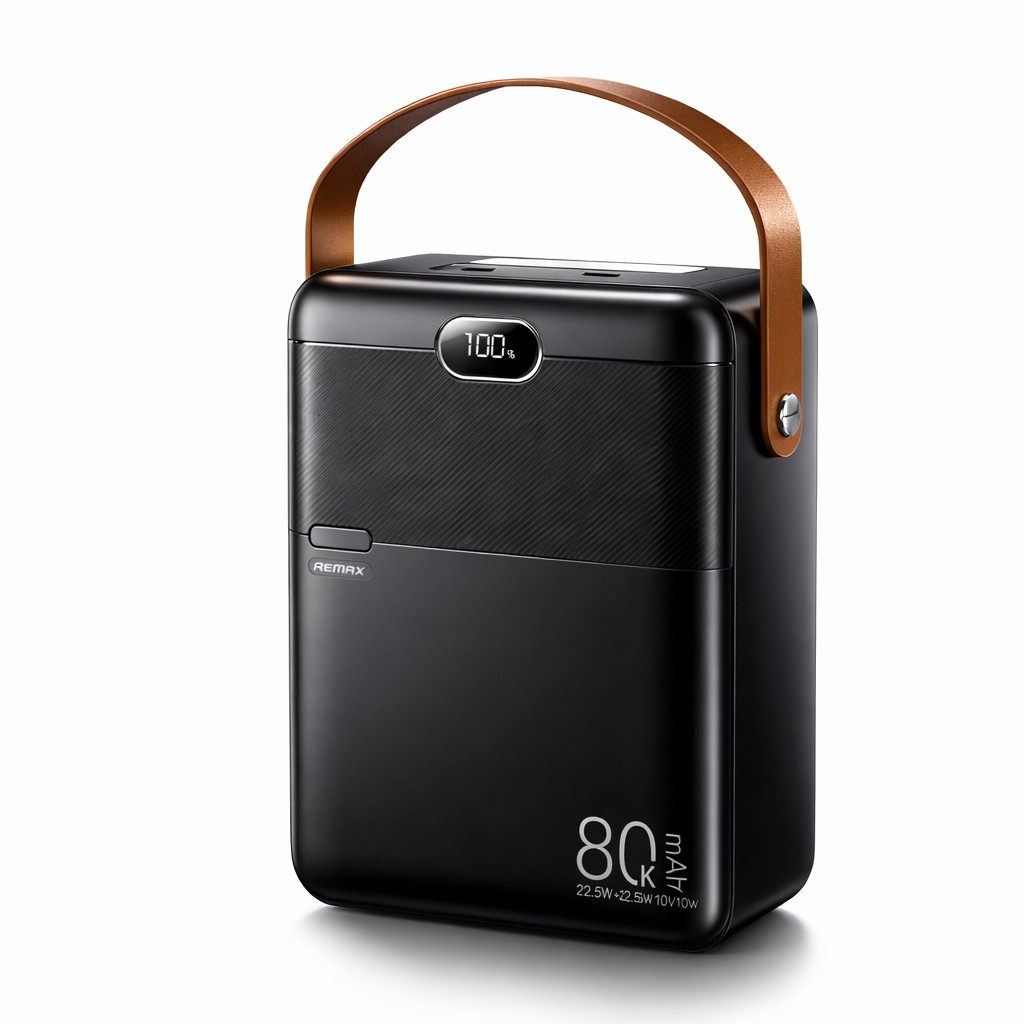 Išorinė baterija Power Bank Remax RPP-118 22.5W 80000mAh juoda