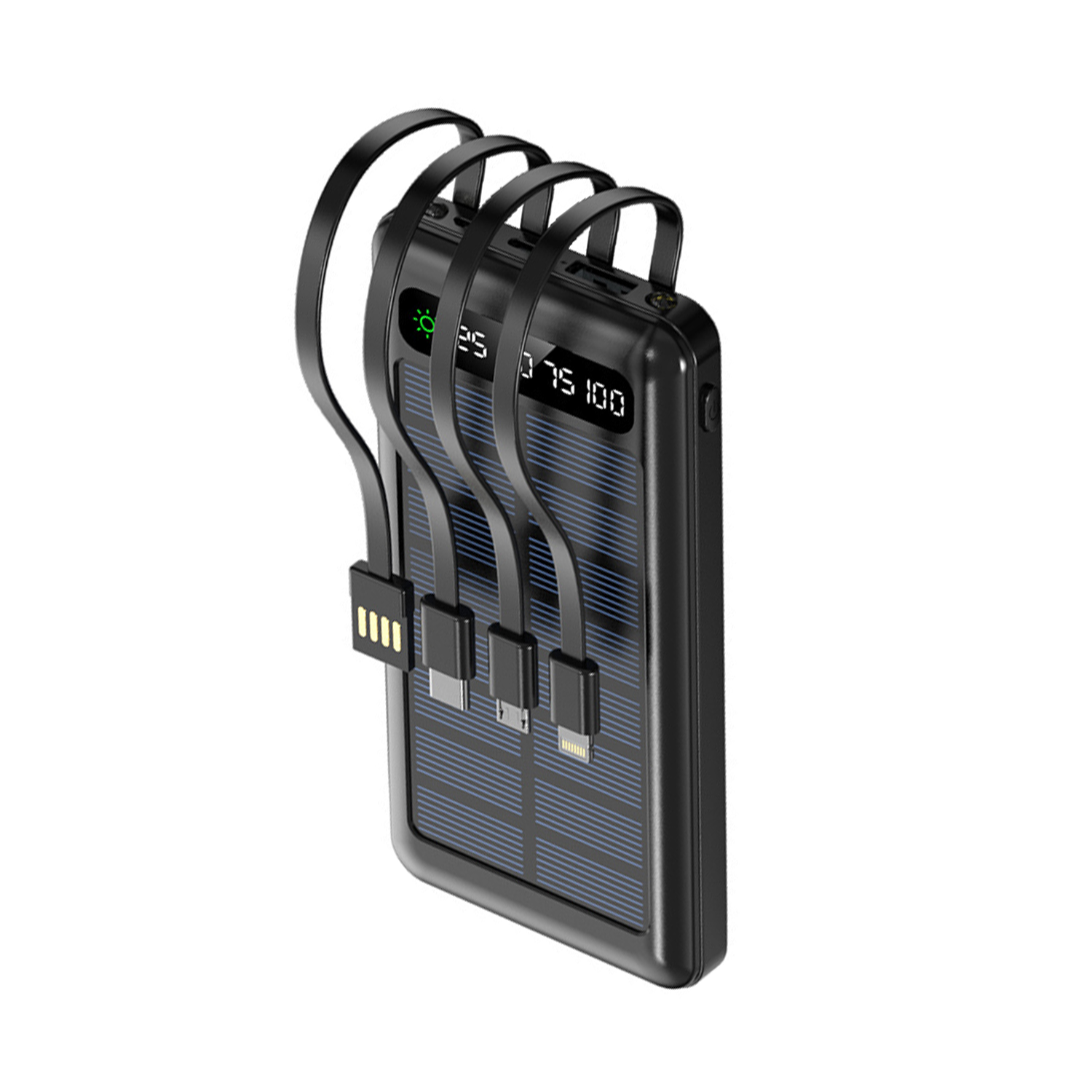 Setty solar power bank SLR-100 10000 mAh juodas