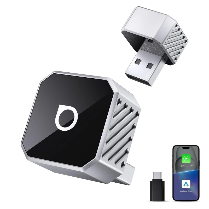 Belaidis CarPlay/Android Auto adapteris Ottocast Mini Cube juodas