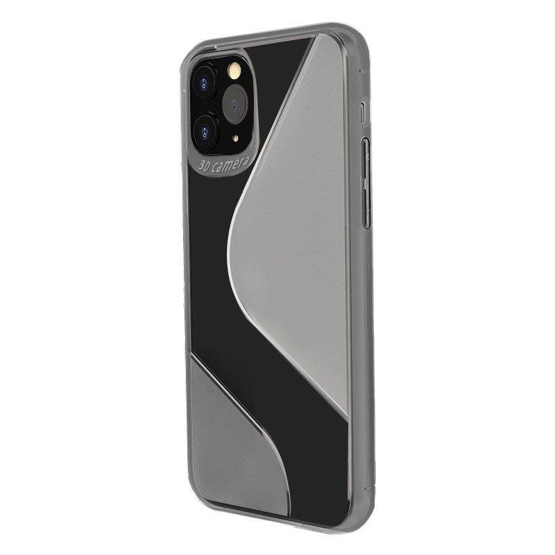 S-Case lankstus dangtelis TPU dėklas Huawei P40 Lite E juodas