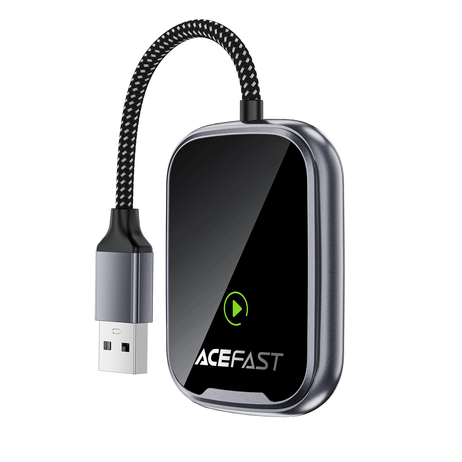 Belaidis CarPlay/Android Auto adapteris Acefast QC1 juodas