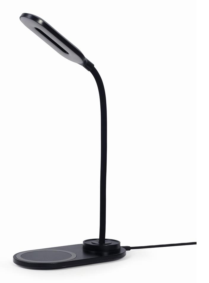 Belaidis įkroviklis su stalo lempa juodas TA-WPC10-LED-01 GEMBIRD