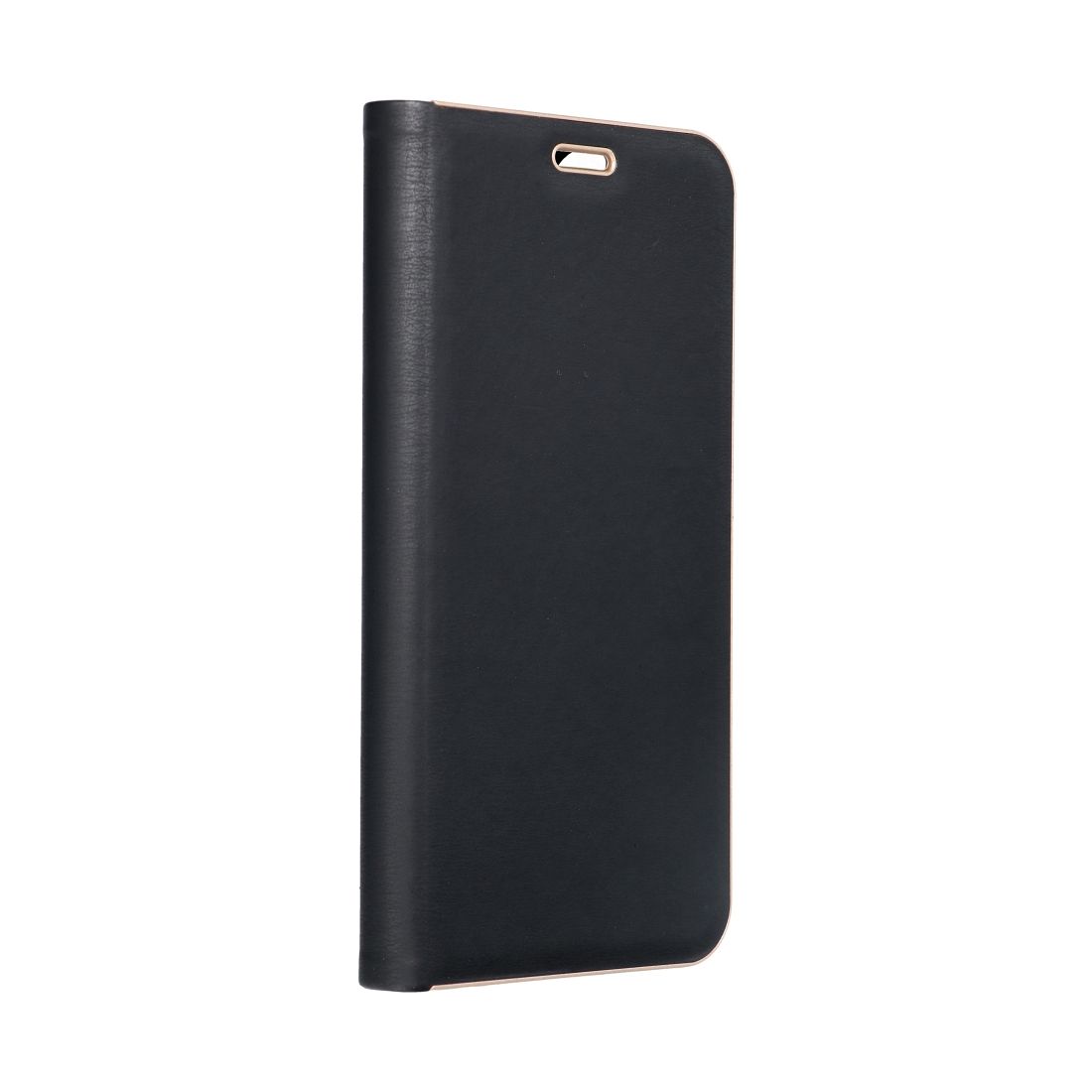 LUNA Book Gold dėklas telefonui IPHONE 15 Pro juodas