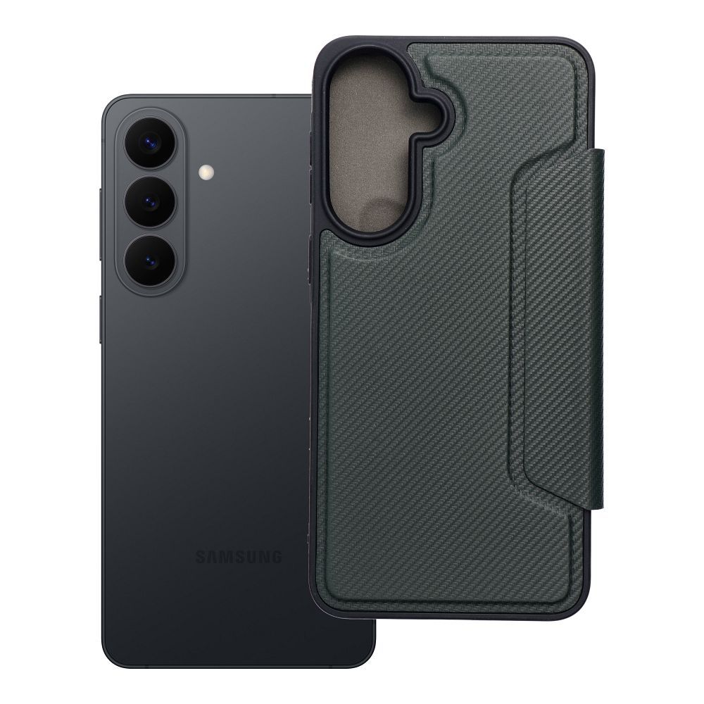 RAZOR Knygutė for SAMSUNG A57 5G tamsiai žalias