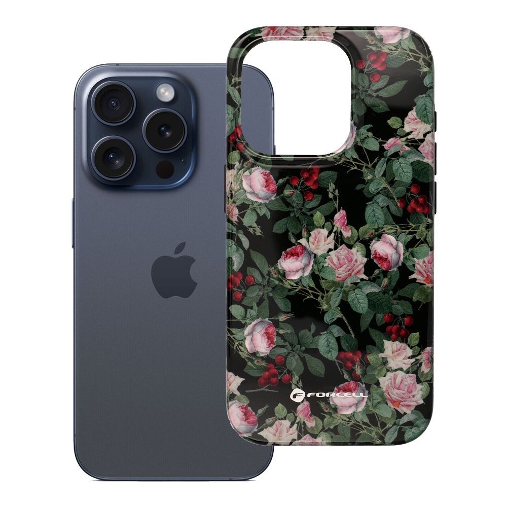FORCELL F-PROTECT Mirage, militarinio kritimo testuotas dėklas telefonui, MagSafe suderinamas IPHONE 15 PRO rožinis mėlynas