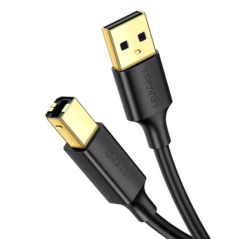 Ugreen USB Type B spausdintuvo laidas (kištukas) - USB 2.0 (kištukas) 480 Mbps 1.5 m juodas (US135 10350)