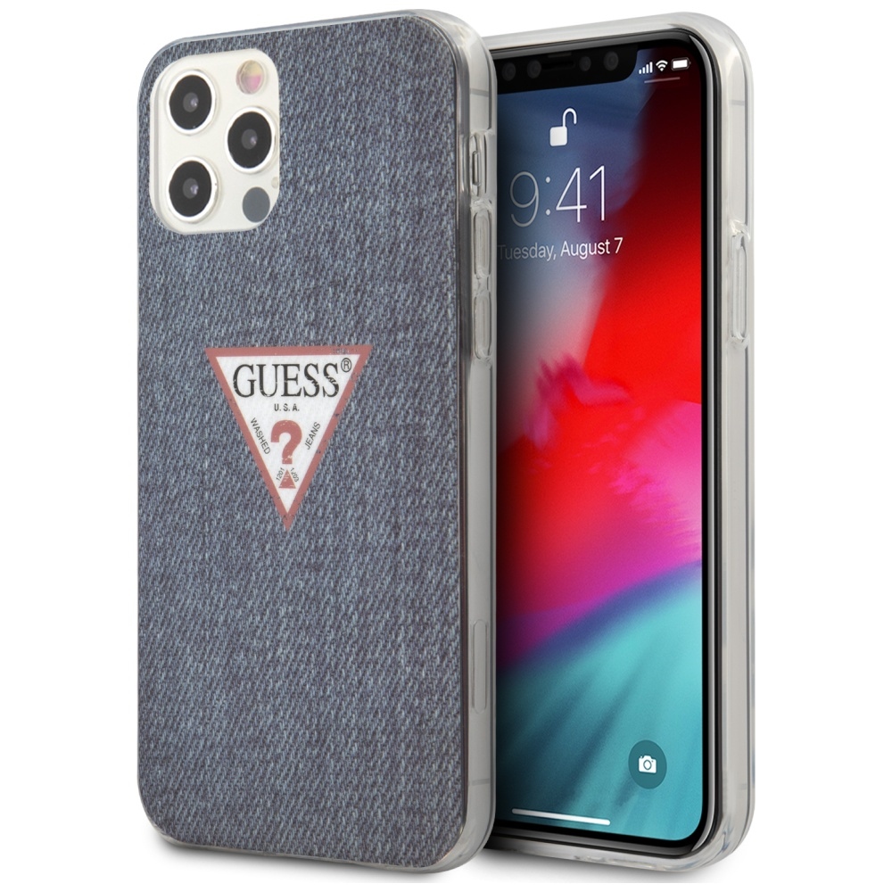 Dėklas telefonui (m) iPhone 12 Pro Max 6.7" - mėlynas/mėlynas kietasis dėklas Jeans Collection