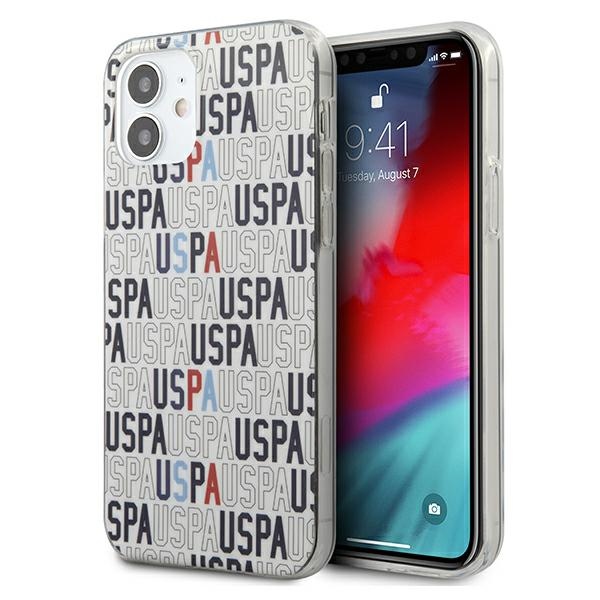 US Polo USHCP12SPCUSPA6 Logo Mania Collection dėklas, skirtas iPhone 12 mini 5.4", baltas