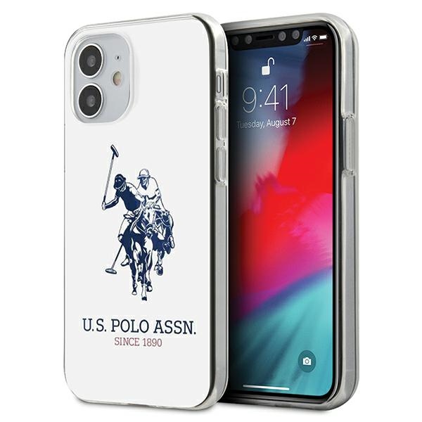 US Polo USHCP12STPUHRWH Shiny Big Logo dėklas, skirtas iPhone 12 mini 5.4", baltas