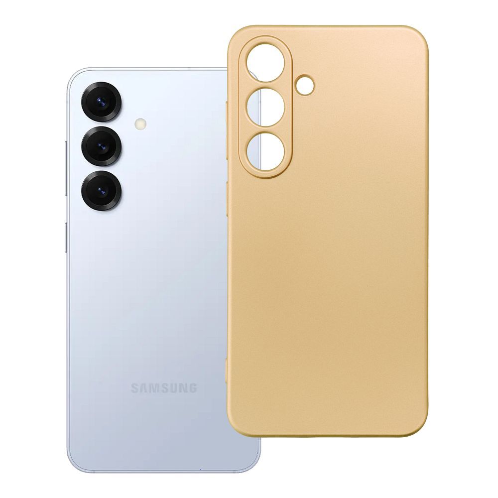 Metalinis dėklas telefonui SAMSUNG S25 - auksinis