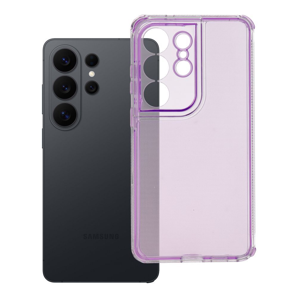 MATRIX skaidrus dėklas telefonui (m) SAMSUNG S26 - violetinis (m)