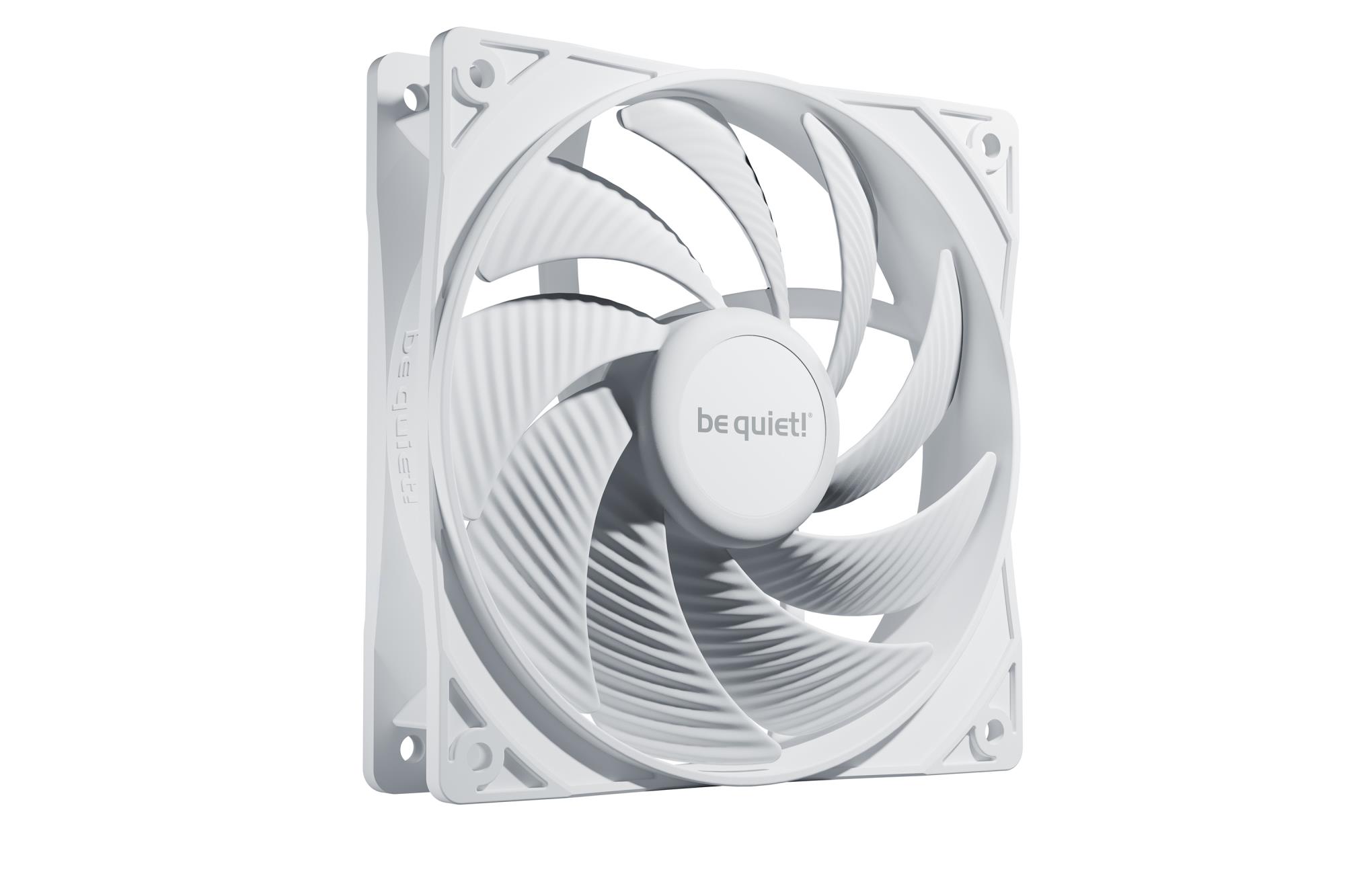 Be Quiet korpuso ventiliatorius 120mm Pure Wings 3 baltas PWM greitas BL111