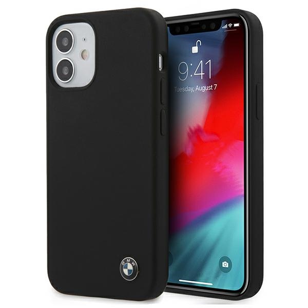 BMW silikoninis dėklas telefonui iPhone 12 mini - Juodas