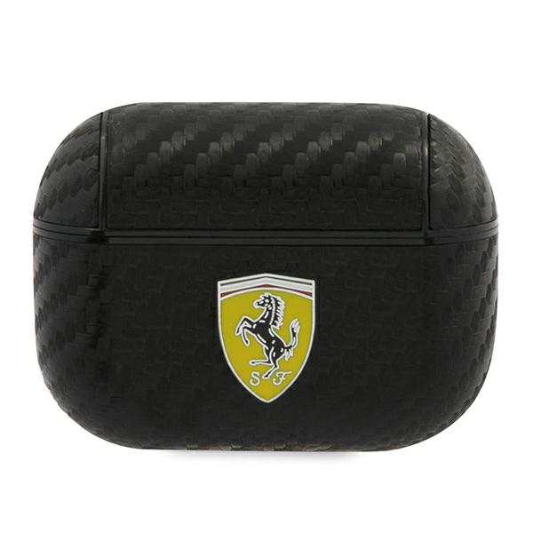 Ferrari FESAPCABK AirPods Pro dėklas On Track PU Carbon – juodas