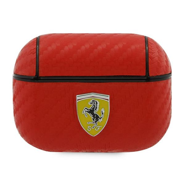 Ferrari FESAPCARE AirPods Pro dėklas raudonas/raudonas On Track PU Carbon