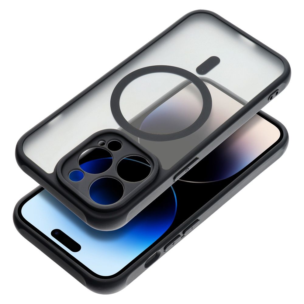 FULL MATTE MAG COVER dėklas telefonui, suderinamas su MagSafe, skirtas SAMSUNG S25 EDGE juodas
