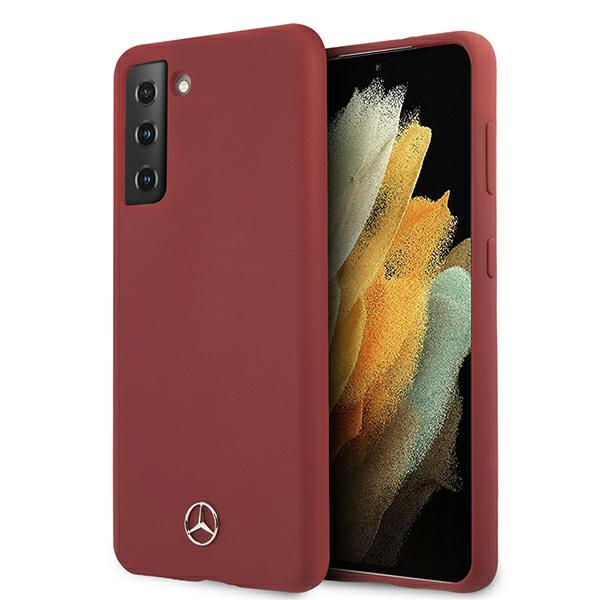 Mercedes Silicone Line чехол для Samsung Galaxy S21+ - красный