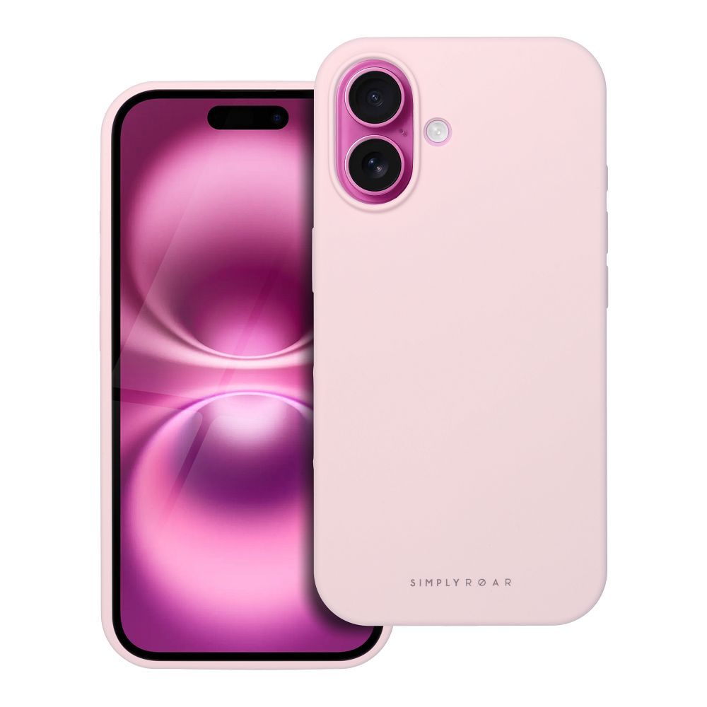 ROAR dėklas CLOUD SKIN telefonui IPHONE 16 šviesiai rožinis