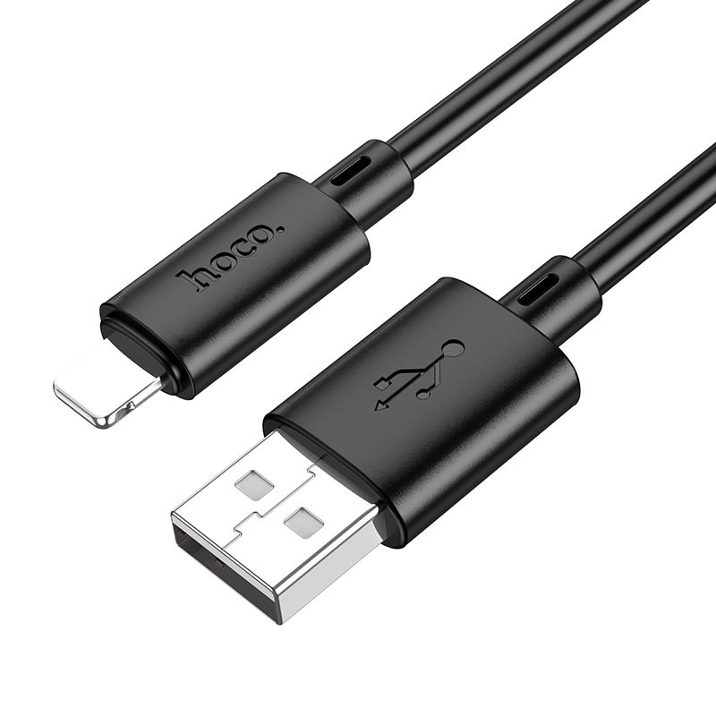 Кабель USB A - Lightning Hoco 2,4A 2 м X88 черный