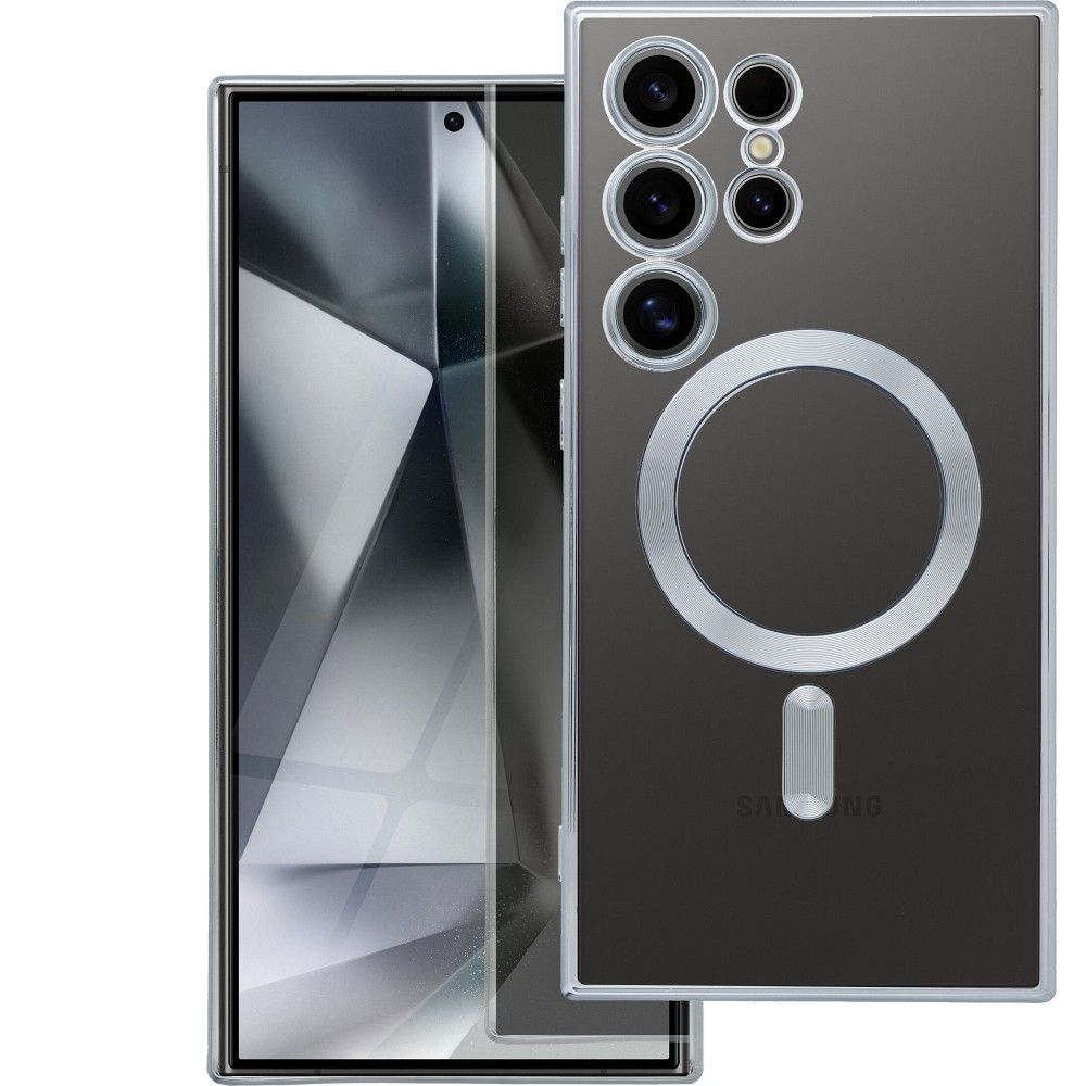 ELECTRO MAG COVER dėklas telefonui (m) su MagSafe SAMSUNG S25 Edge - sidabrinis (m)