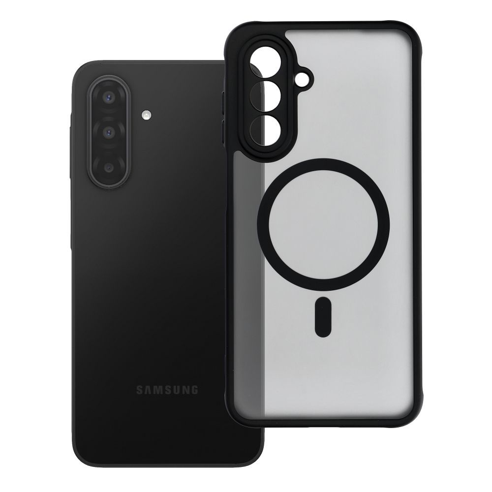 FULL MATTE MAG COVER dėklas telefonui suderinamas su MagSafe Samsung A17 juoda