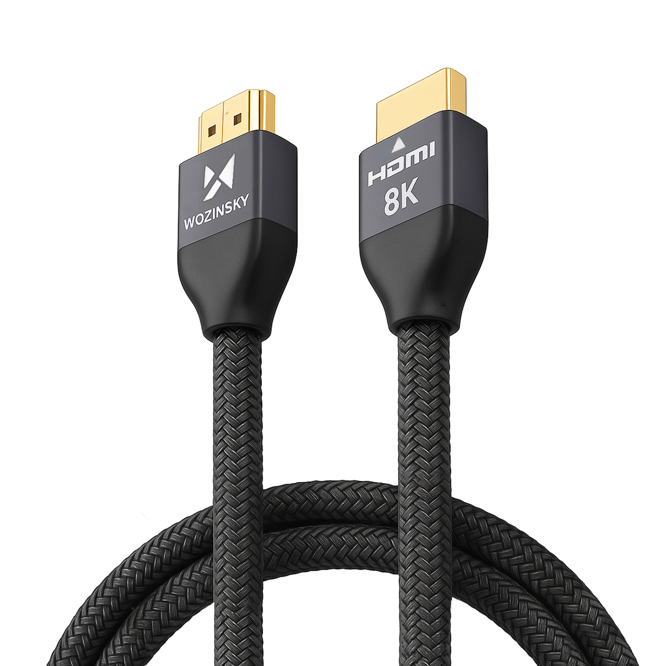 Kabelis (m) HDMI 2.1 8K 60 Hz 48 Gbps / 4K 120 Hz / 2K 144 Hz 2 m sidabrinis (WHDMI-20)