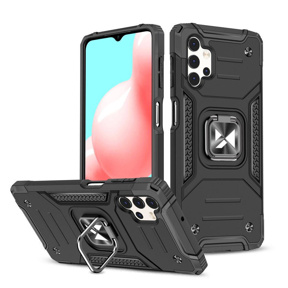 Wozinsky Ring Armor Case с подставкой прочный защищённый чехол для Samsung Galaxy A32 5G чёрный