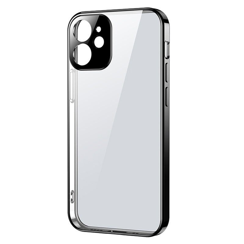 Joyroom New Beauty Series itin plonas dėklas su elektroplokštu rėmeliu iPhone 12 Pro juodas (JR-BP743)