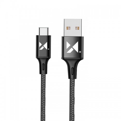 USB laidas Wozinsky WUC-C1B juodas Type-C 100cm