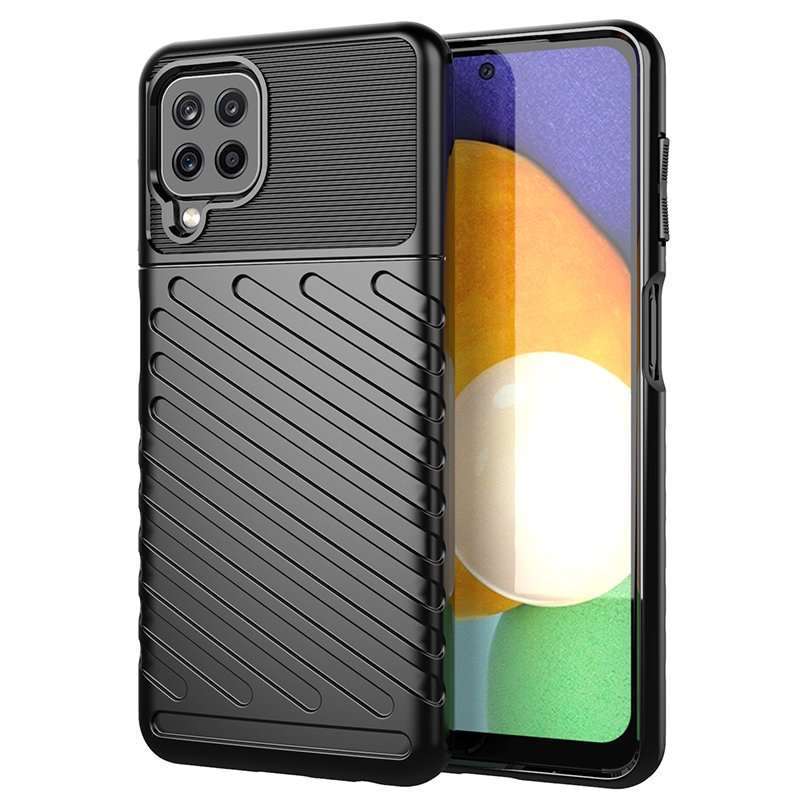 Thunder Case гибкий прочный защищённый TPU чехол для Samsung Galaxy A22 4G чёрный