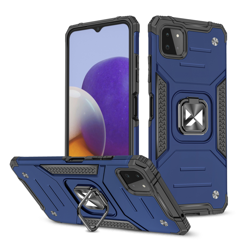 Wozinsky Ring Armor Case с подставкой прочный защищённый чехол для Samsung Galaxy A22 4G синий