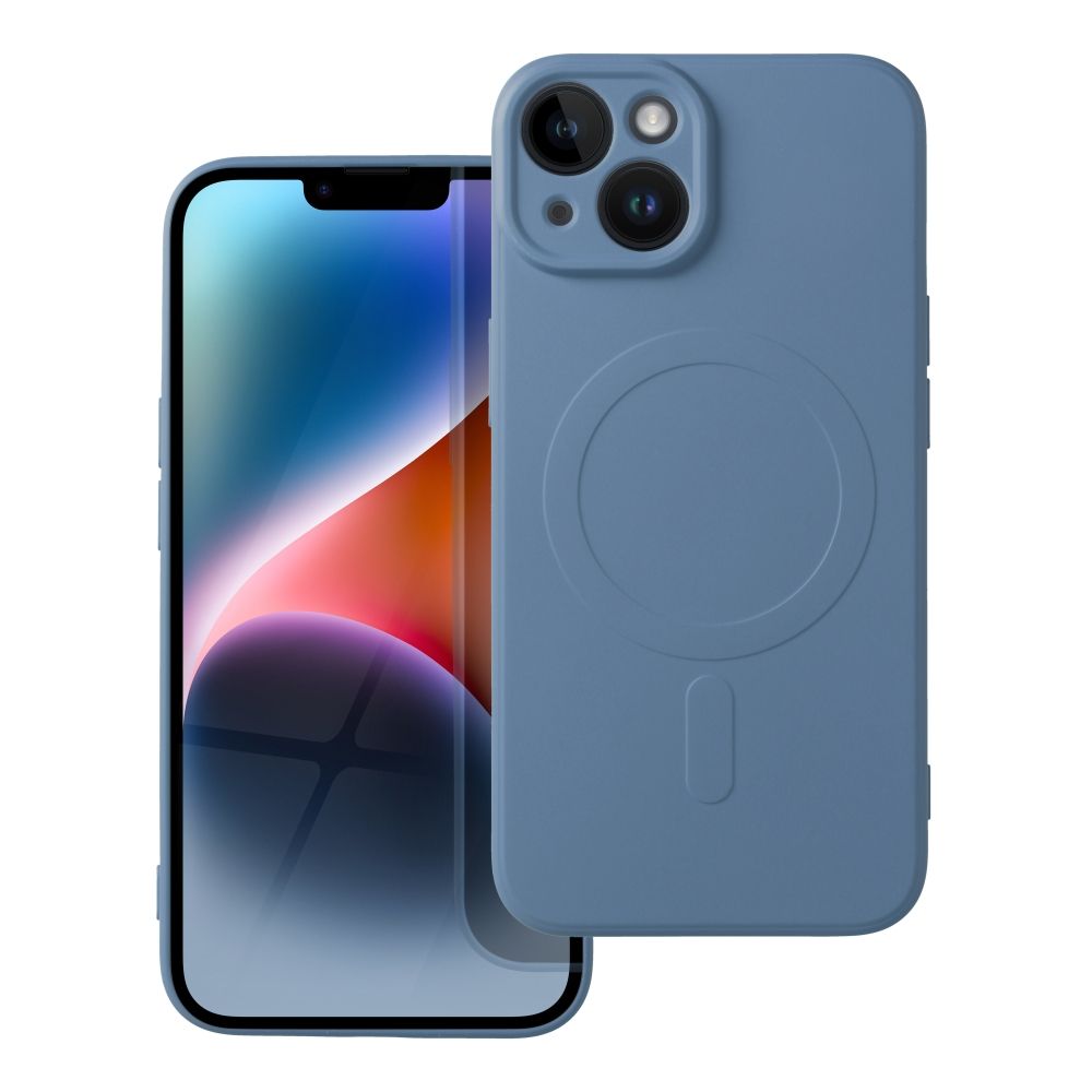 Silikoninis Magnetinis dėklas telefonui, suderinamas su MagSafe, skirtas iPhone 14, mėlyna