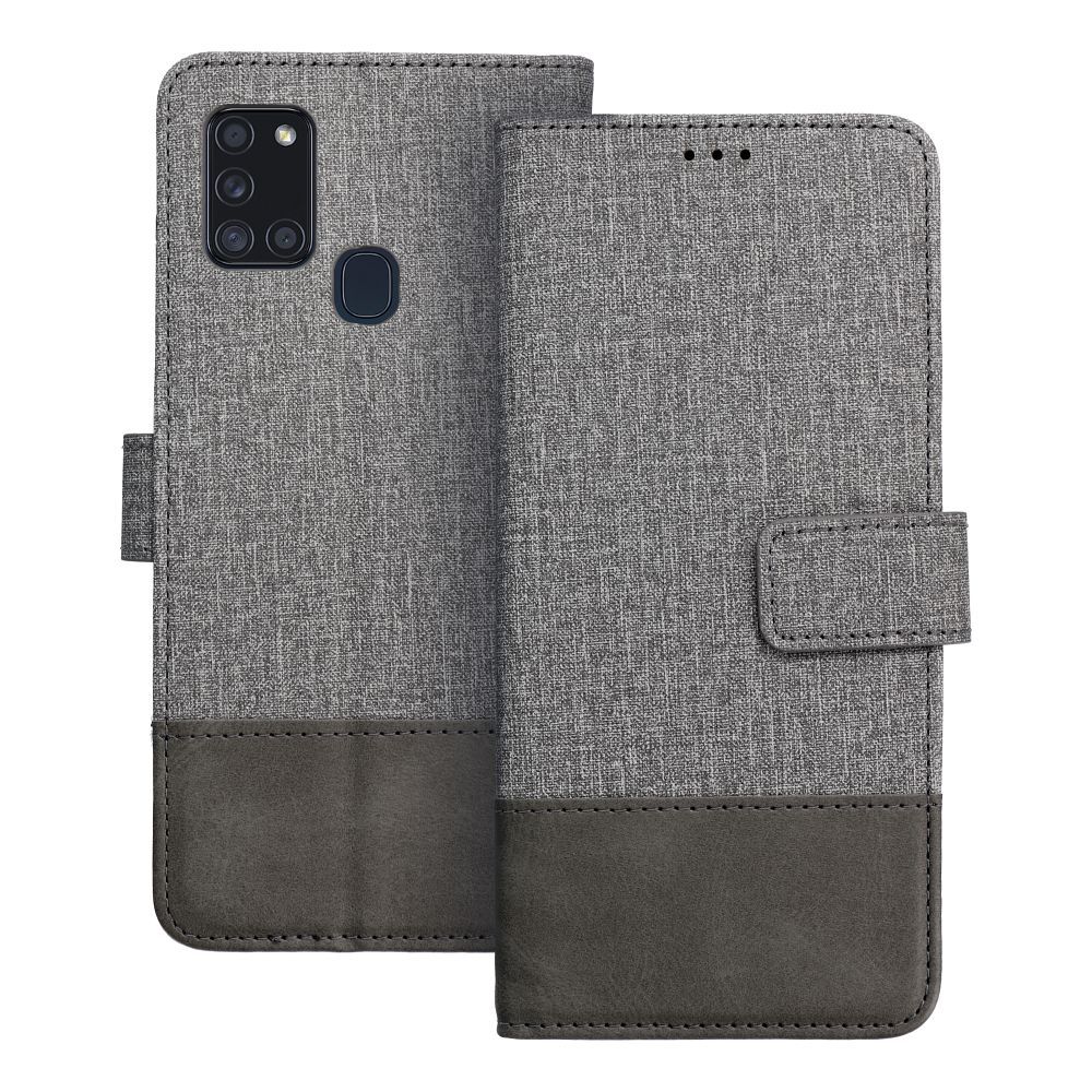 Dėklas telefonui (m) GOMMA Book SAMSUNG A21s - pilkas (m)
