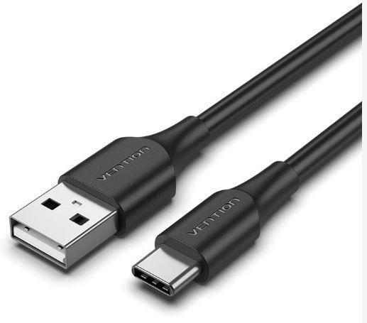 Laidas USB-C į USB 2.0 0.25m juodas Vention
