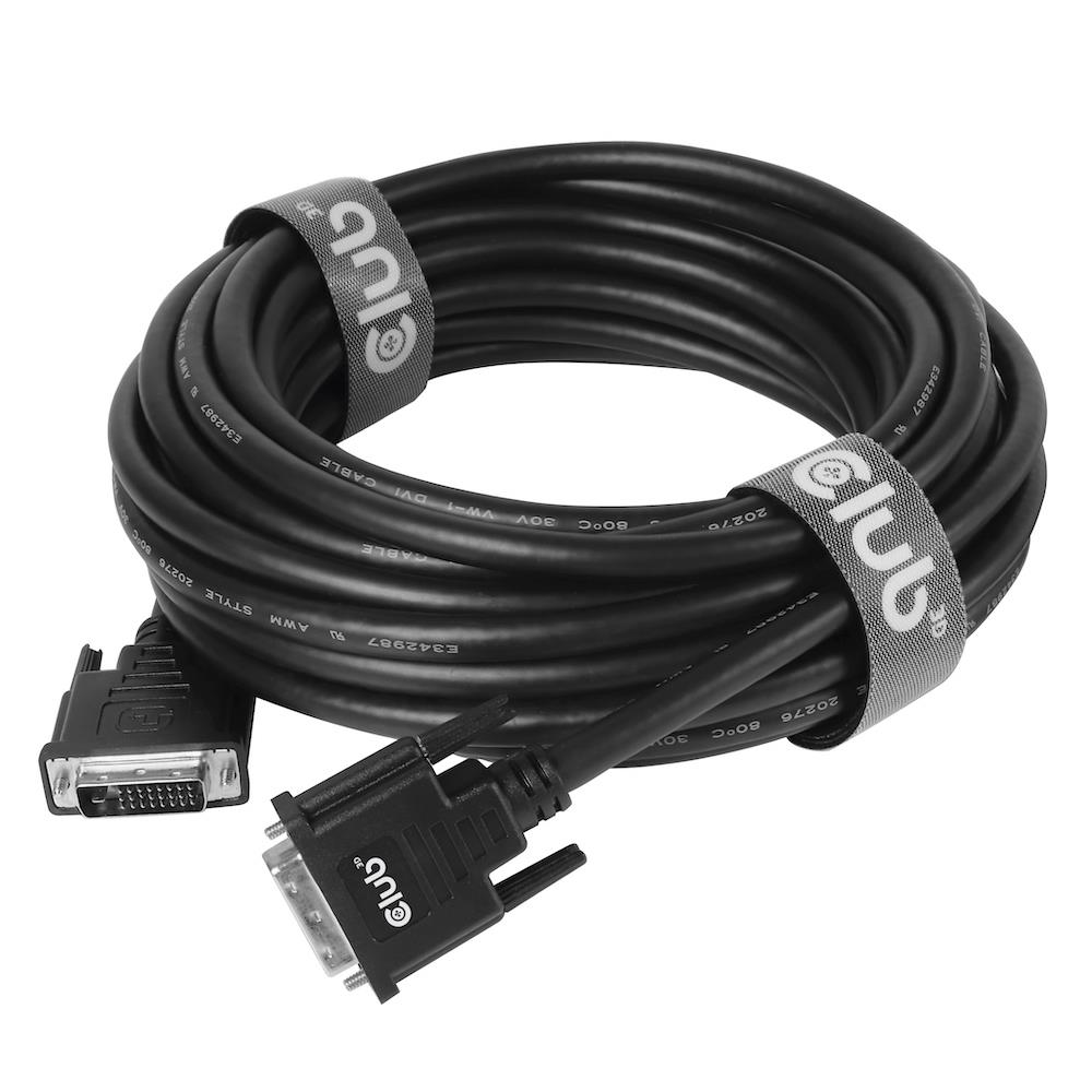 KABELIS DVI-D Į DVI-D 10M/M/M CAC-1220 CLUB3D