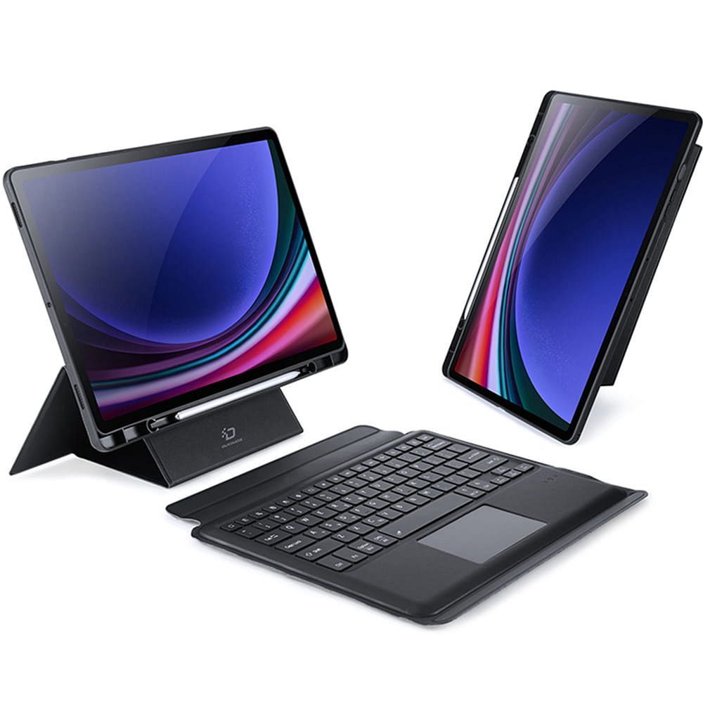 Dėklas su klaviatūra Dux Ducis DK Samsung X820 Tab S10 Plus/X810/816 Tab S9 Plus/X610/X616 Tab S9 FE Plus juodas