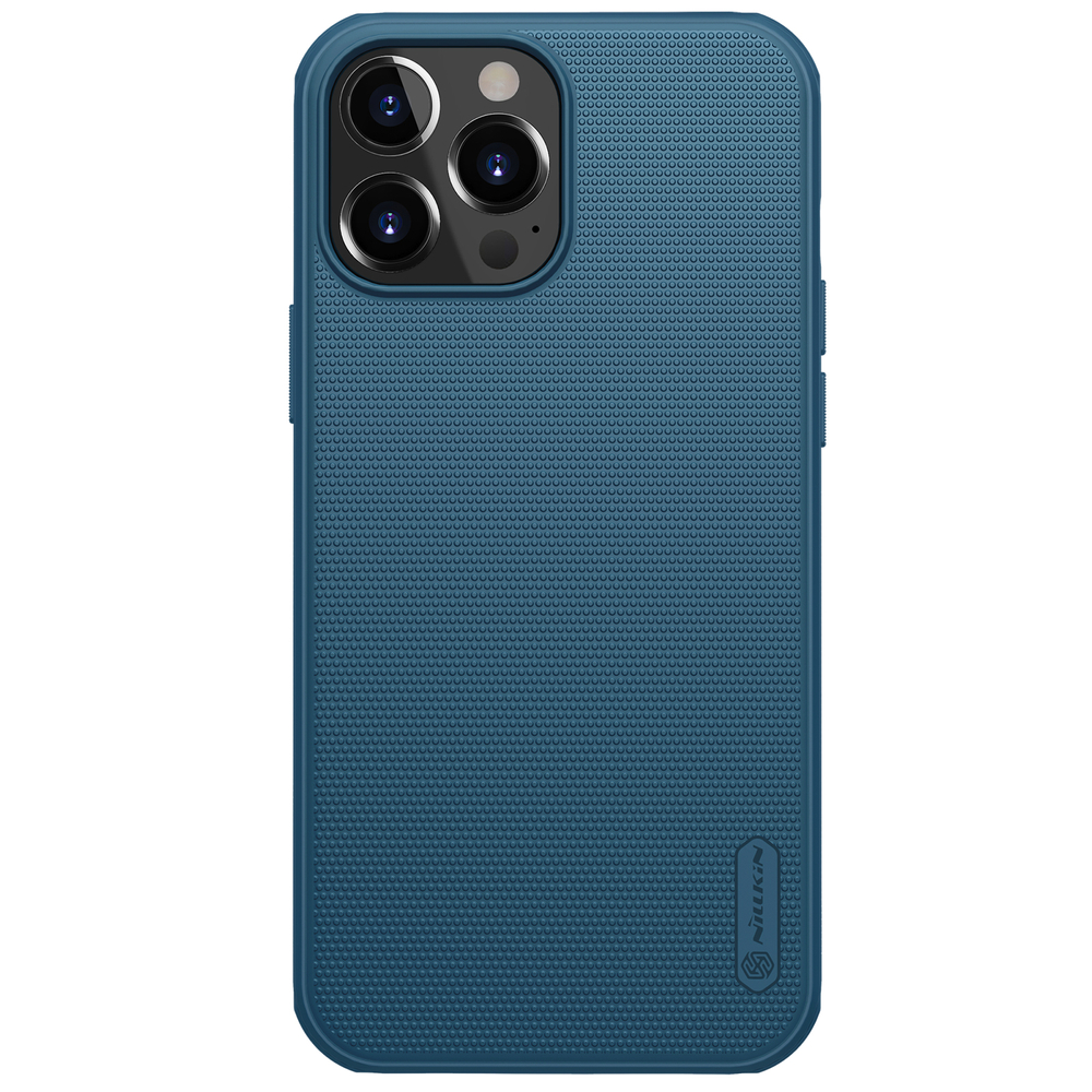 Nillkin Super Frosted Shield Pro dėklas, skirtas iPhone 13 Pro Max, patvarus, mėlynas