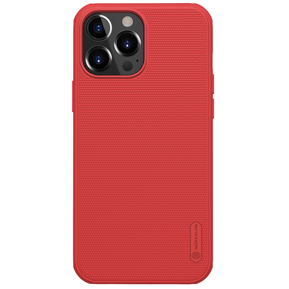 Nillkin Super Frosted Shield Pro dėklas, skirtas iPhone 13 Pro Max, patvarus, raudonas