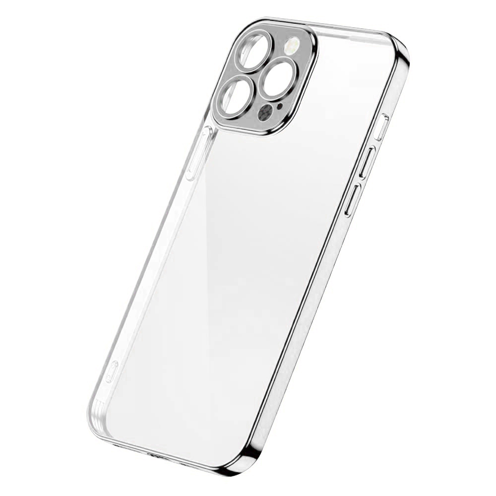 Joyroom Chery Mirror dėklas iPhone 13 Pro metalinis rėmas sidabrinis (JR-BP908 sidabrinis)